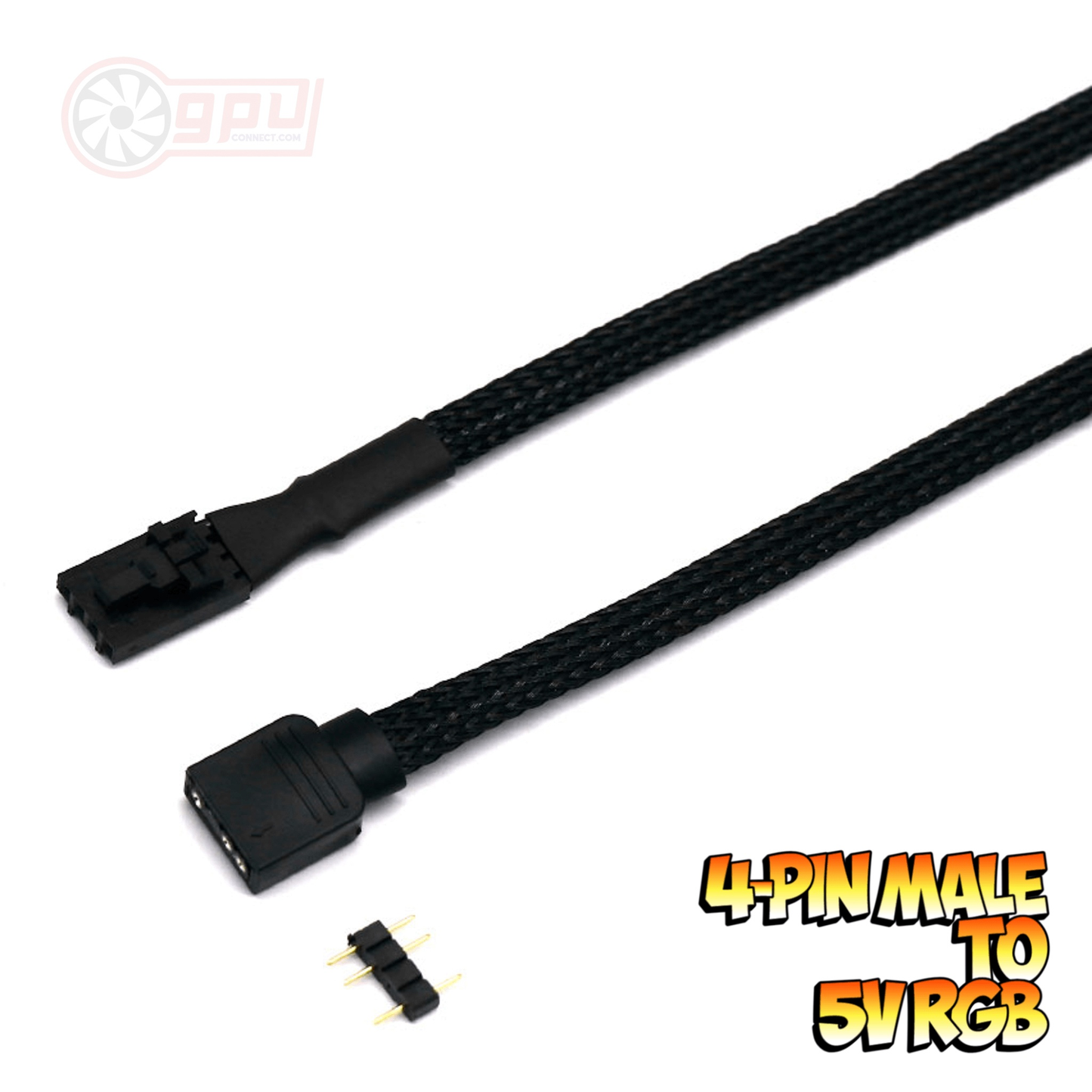 Motherboard RGB Header to Corsair 3 / 4 Pin Fan 5V ARGB Adapter Cable - 50cm - GPUCONNECT.COM