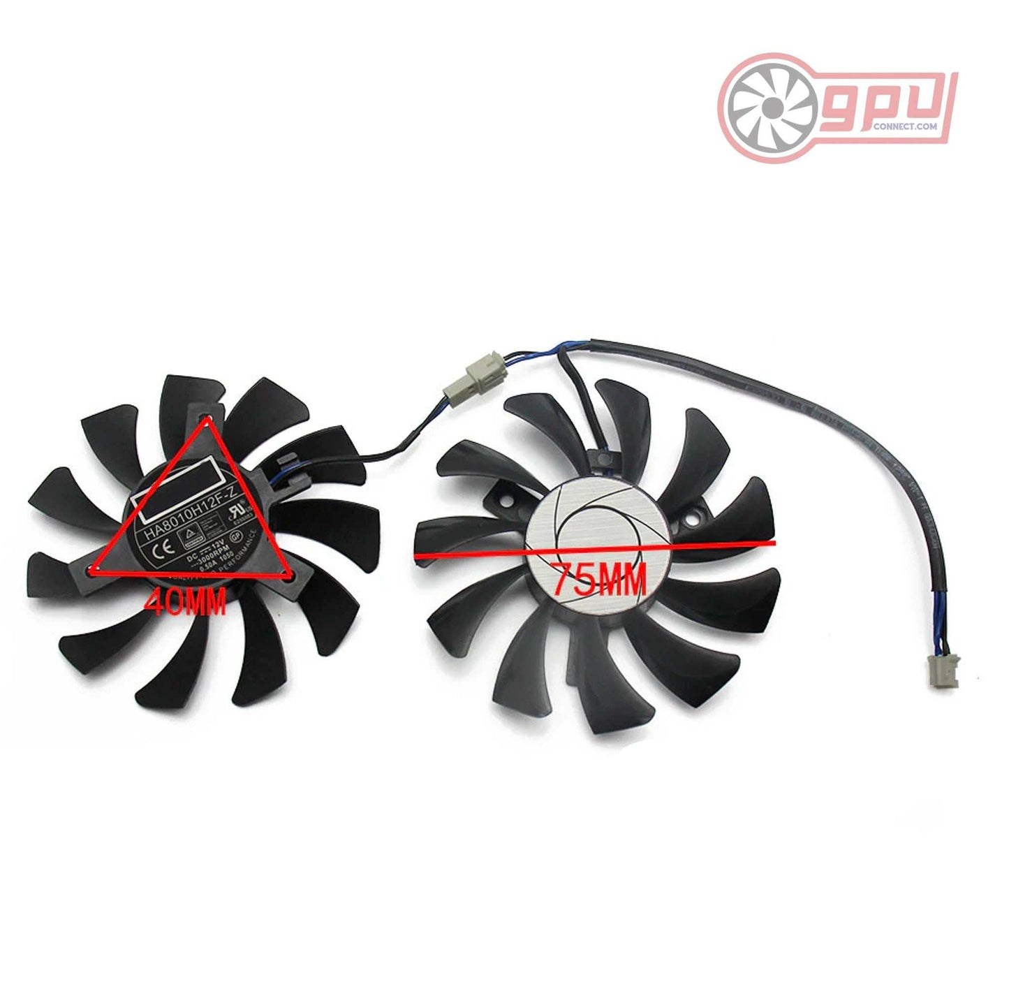 MSI GTX 1050 OC Replacement Graphics Card Cooling Fan Set - GPUCONNECT.COM