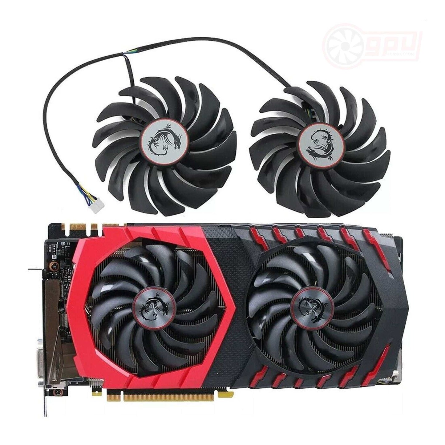 MSI GTX 1060 1070 1080 Ti 970 980 RX 470 480 570 580 GAMING Fan - GPUCONNECT.COM