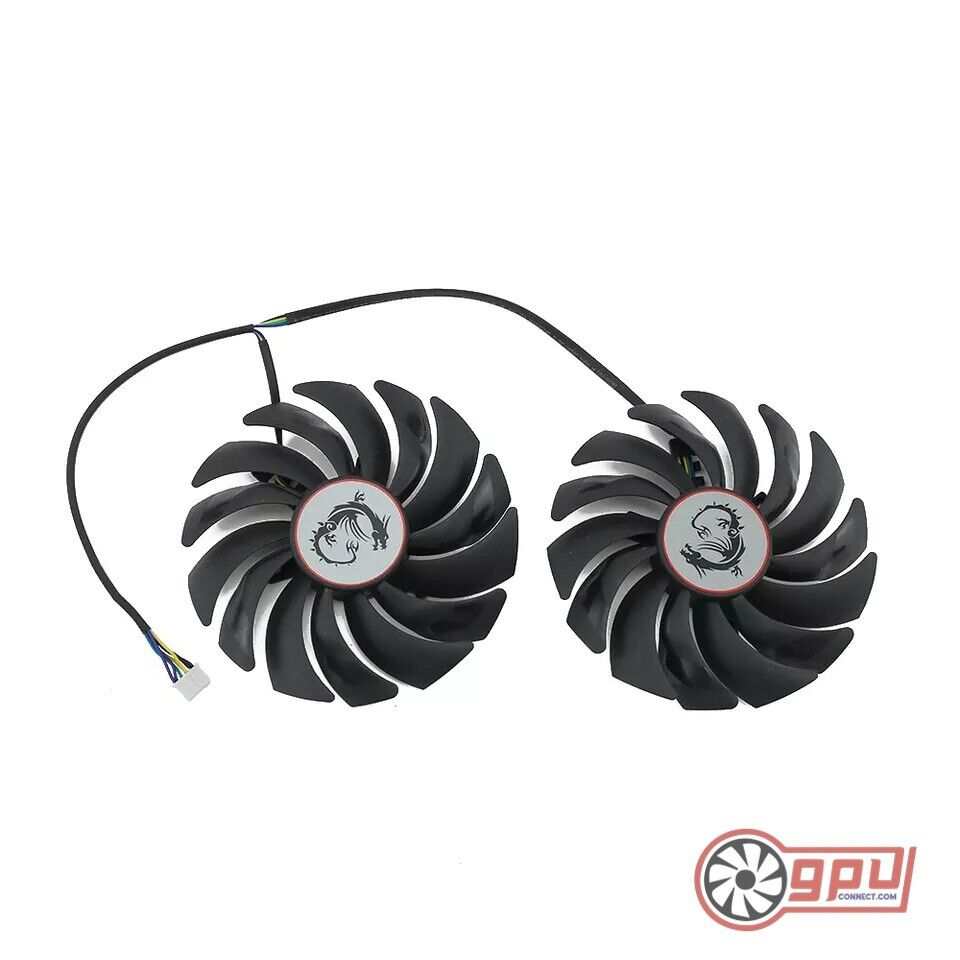 MSI GTX 1060 1070 1080 Ti 970 980 / RX 470 480 570 580 GAMING Replacement Fan - GPUCONNECT.COM