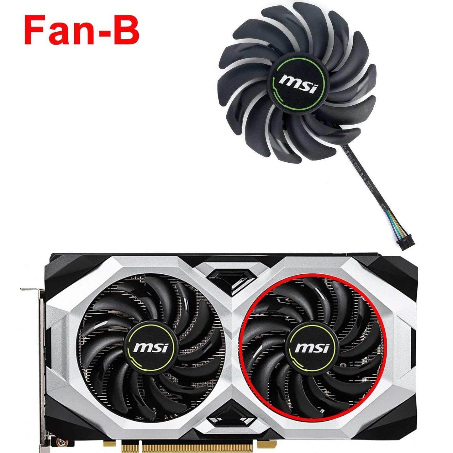 MSI RTX 2060 2070 2080 Super VENTUS XS OC Graphics Card Fan - GPUCONNECT.COM