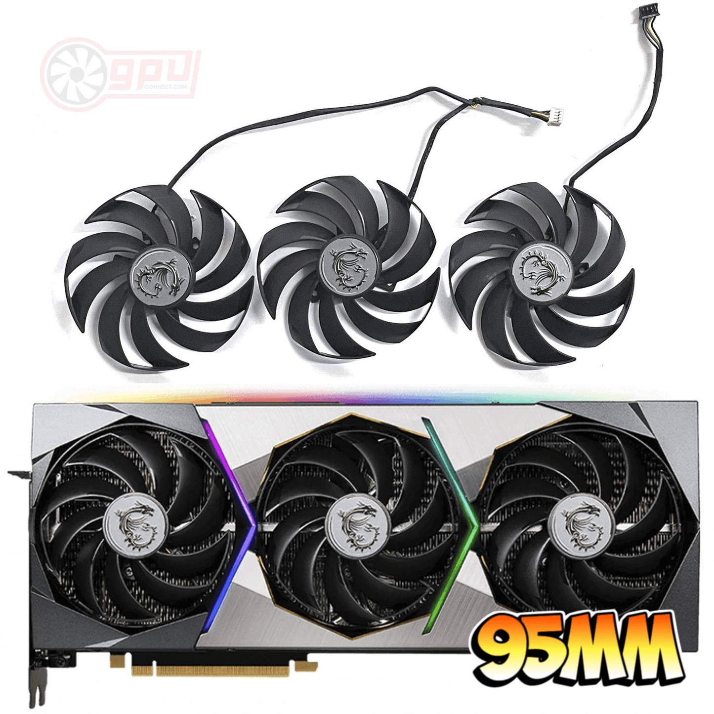 MSI RTX 3070 3070TI 3080 3080TI 3090 SUPRIM X Graphics Card Fan - GPUCONNECT.COM