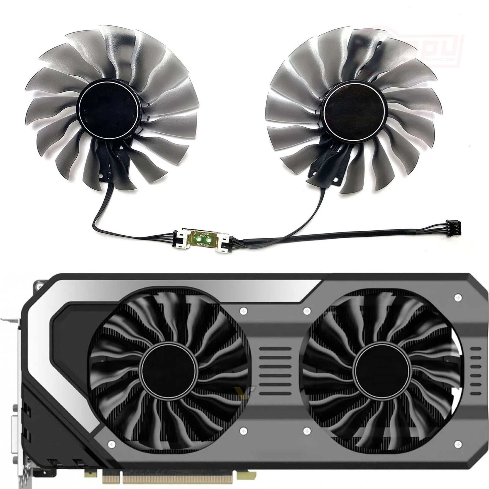 Palit GeForce GTX 1070 Ti 1080 Ti Jetstream GPU Fan Set - GPUCONNECT.COM