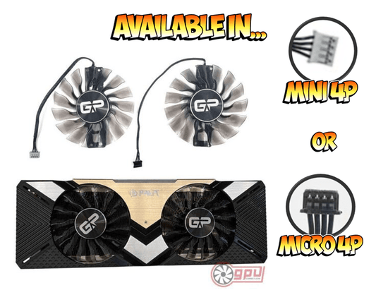 PALIT RTX 2080 Ti GamingPro OC Dual Replacement Fans (GA92S2H) - GPUCONNECT.COM