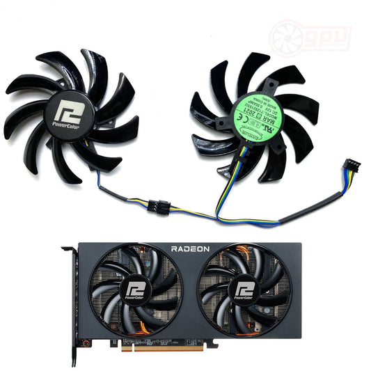 Powercolor FIGHTER RX 5700 5500 5600 6700 6600 XT 6600 Fan Set - GPUCONNECT.COM