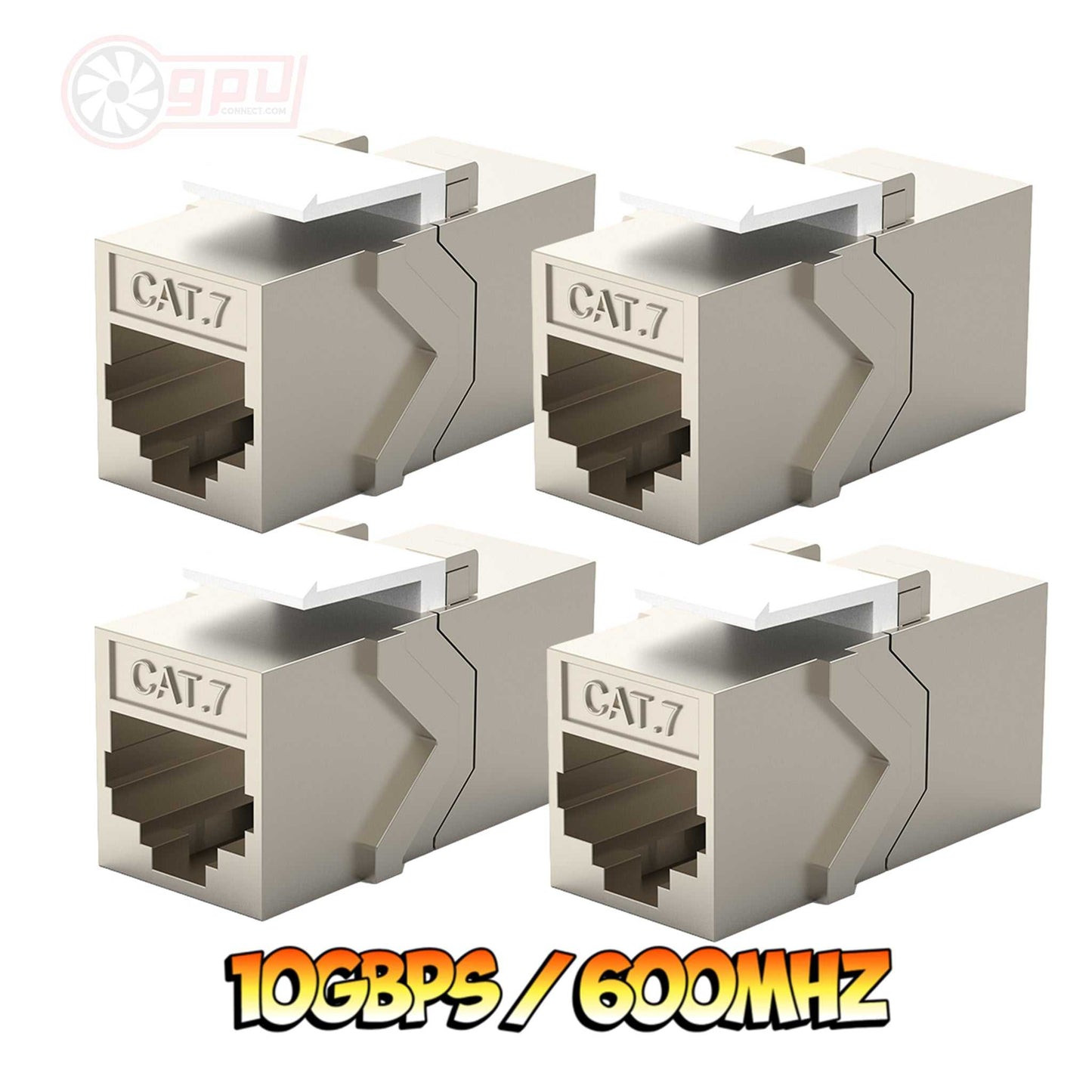 PREMIUM CAT7 RJ45 Female Passthrough Adapter Keystone 10GBps - GPUCONNECT.COM