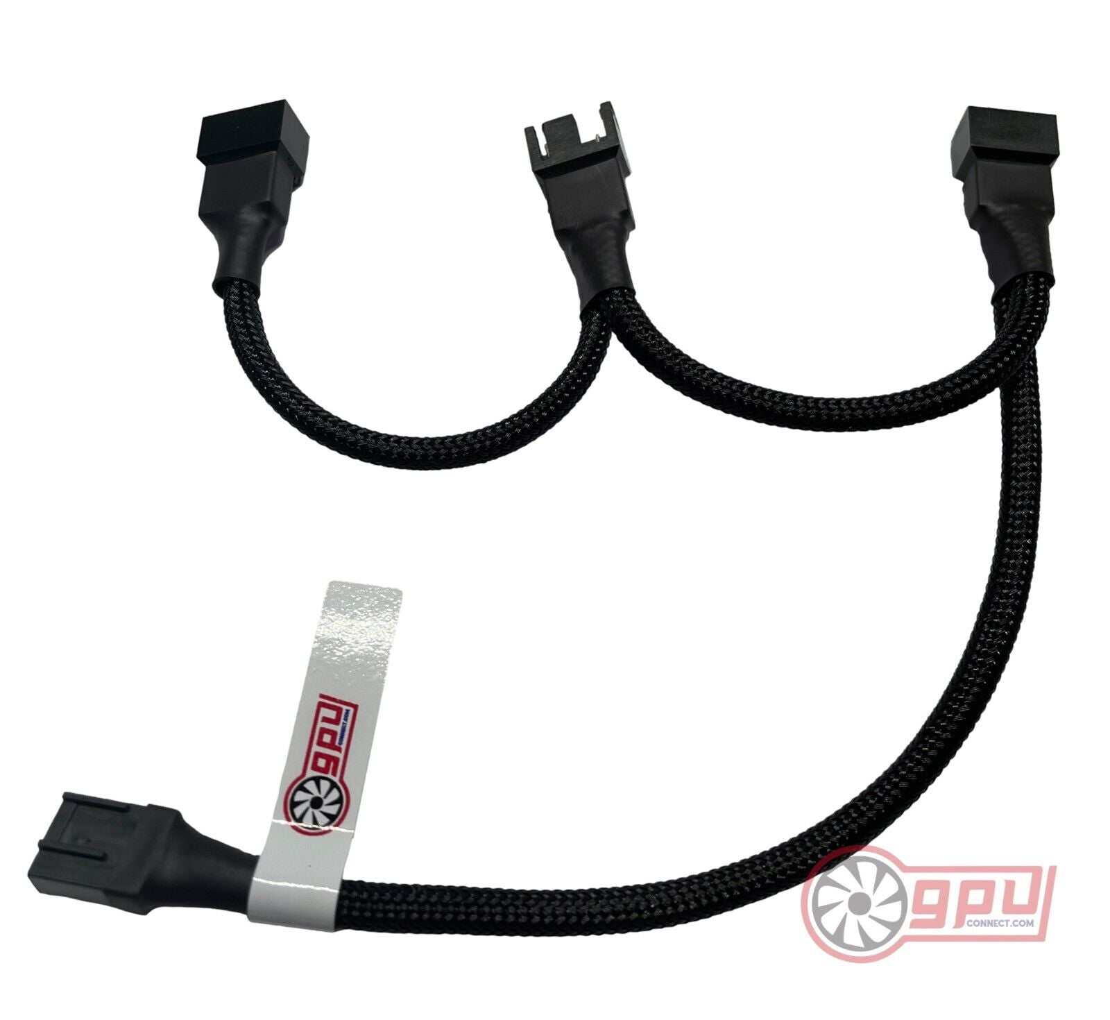 PREMIUM Sleeved 4 Pin PWM Daisy Chain Fan Splitter Cable - Radiator CPU GPU - GPUCONNECT.COM