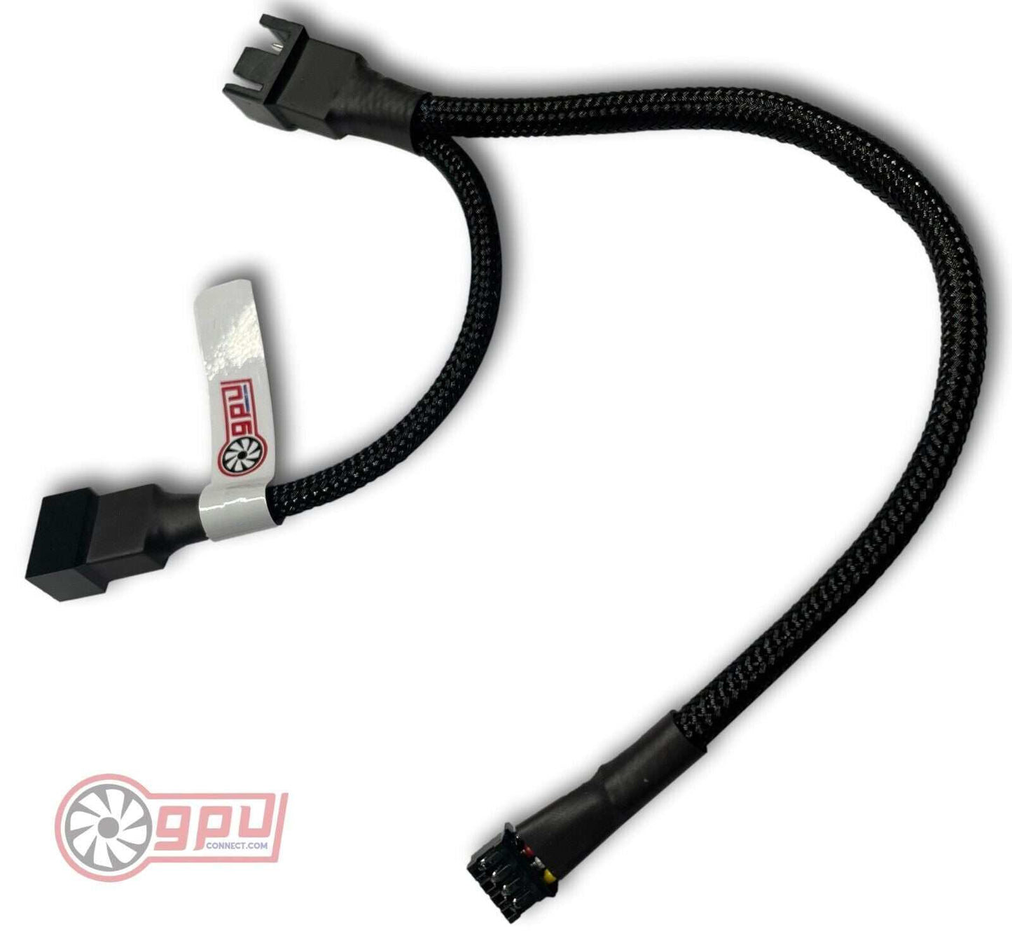 PREMIUM Sleeved 4 Pin PWM Daisy Chain Fan Splitter Cable - Radiator CPU GPU - GPUCONNECT.COM