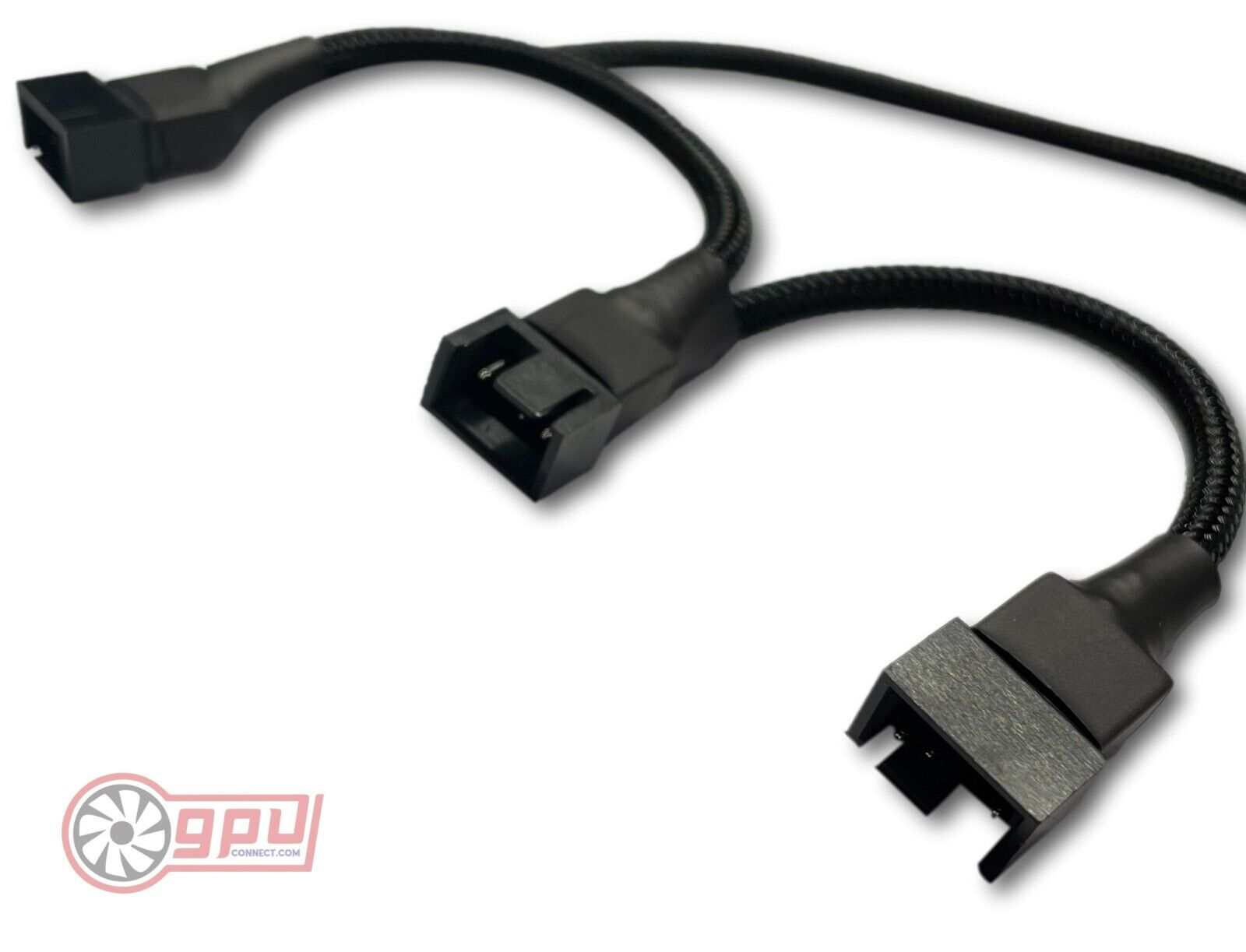 PREMIUM Sleeved 4 Pin PWM Daisy Chain Fan Splitter Cable - Radiator CPU GPU - GPUCONNECT.COM