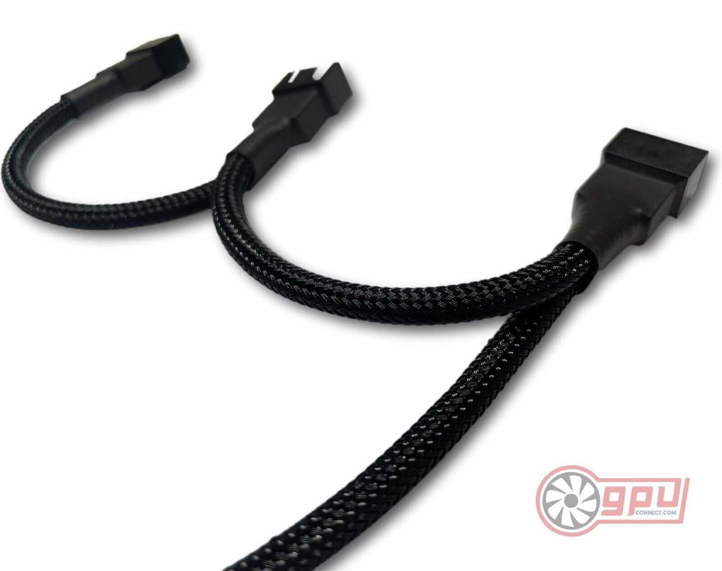 PREMIUM Sleeved 4 Pin PWM Daisy Chain Fan Splitter Cable - Radiator CPU GPU - GPUCONNECT.COM