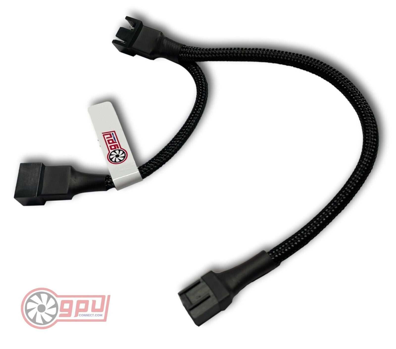 PREMIUM Sleeved 4 Pin PWM Daisy Chain Fan Splitter Cable - Radiator CPU GPU - GPUCONNECT.COM