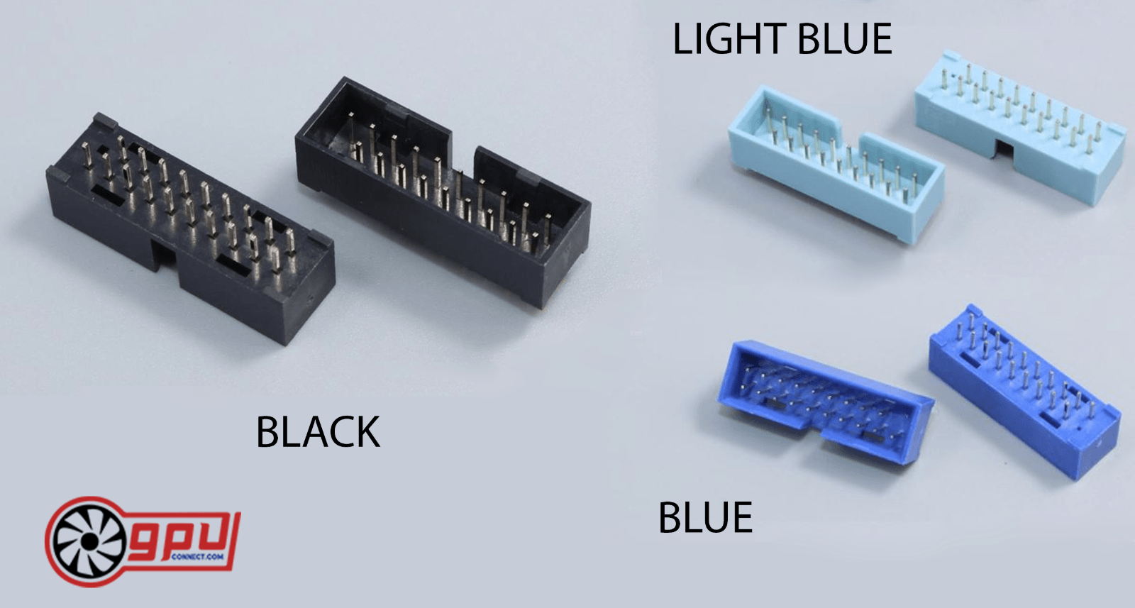 Replacement Internal USB 3.0 Header 19 Pin (Black / Blue / Angled) - GPUCONNECT.COM