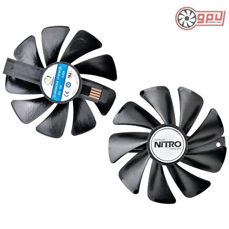 Sapphire NITRO PULSE RX 470 480 570 580 590 Replacement Fan (CF1015H12D) - GPUCONNECT.COM
