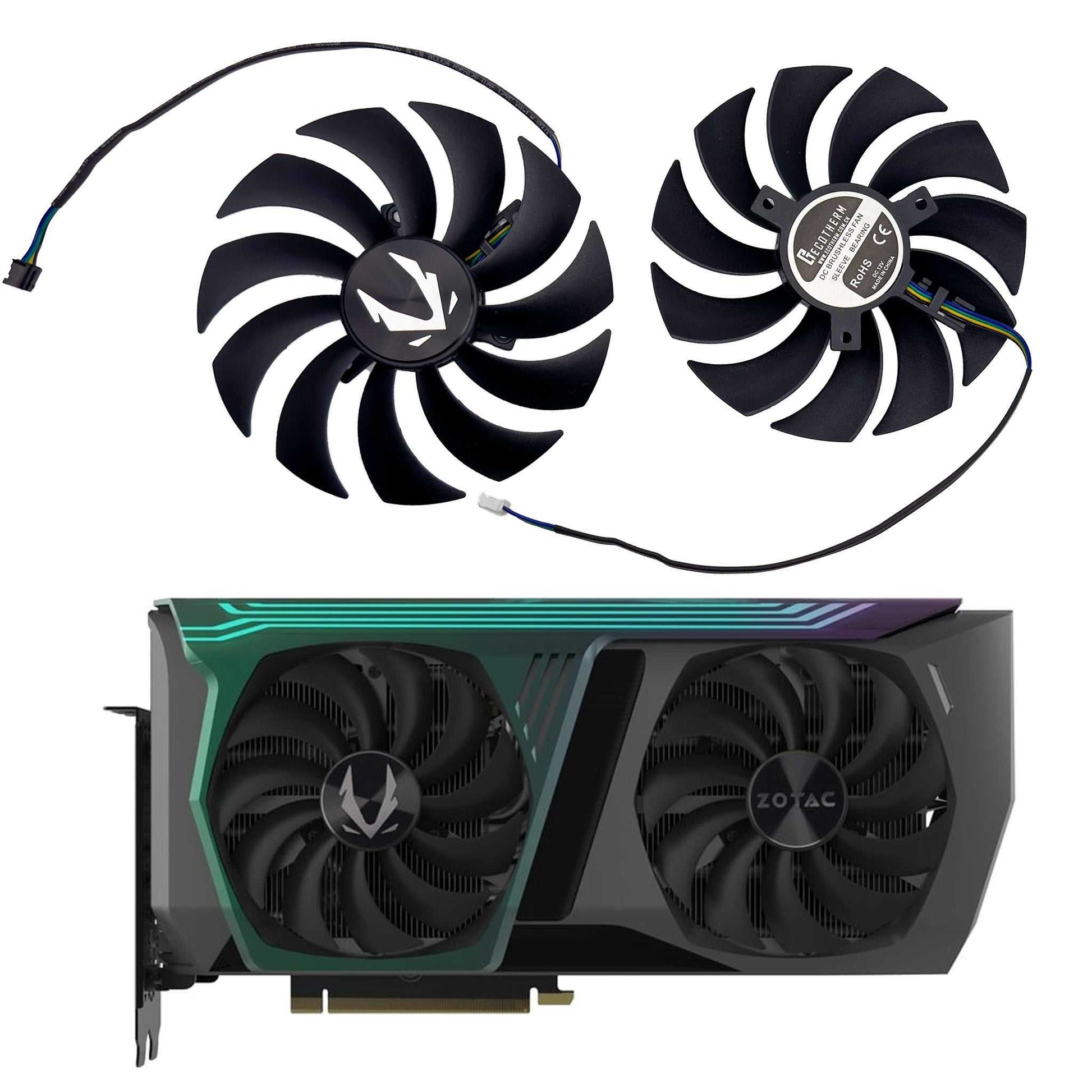 Zotac RTX 3070 AMP Holo Replacement GPU Fans - GPUCONNECT.COM