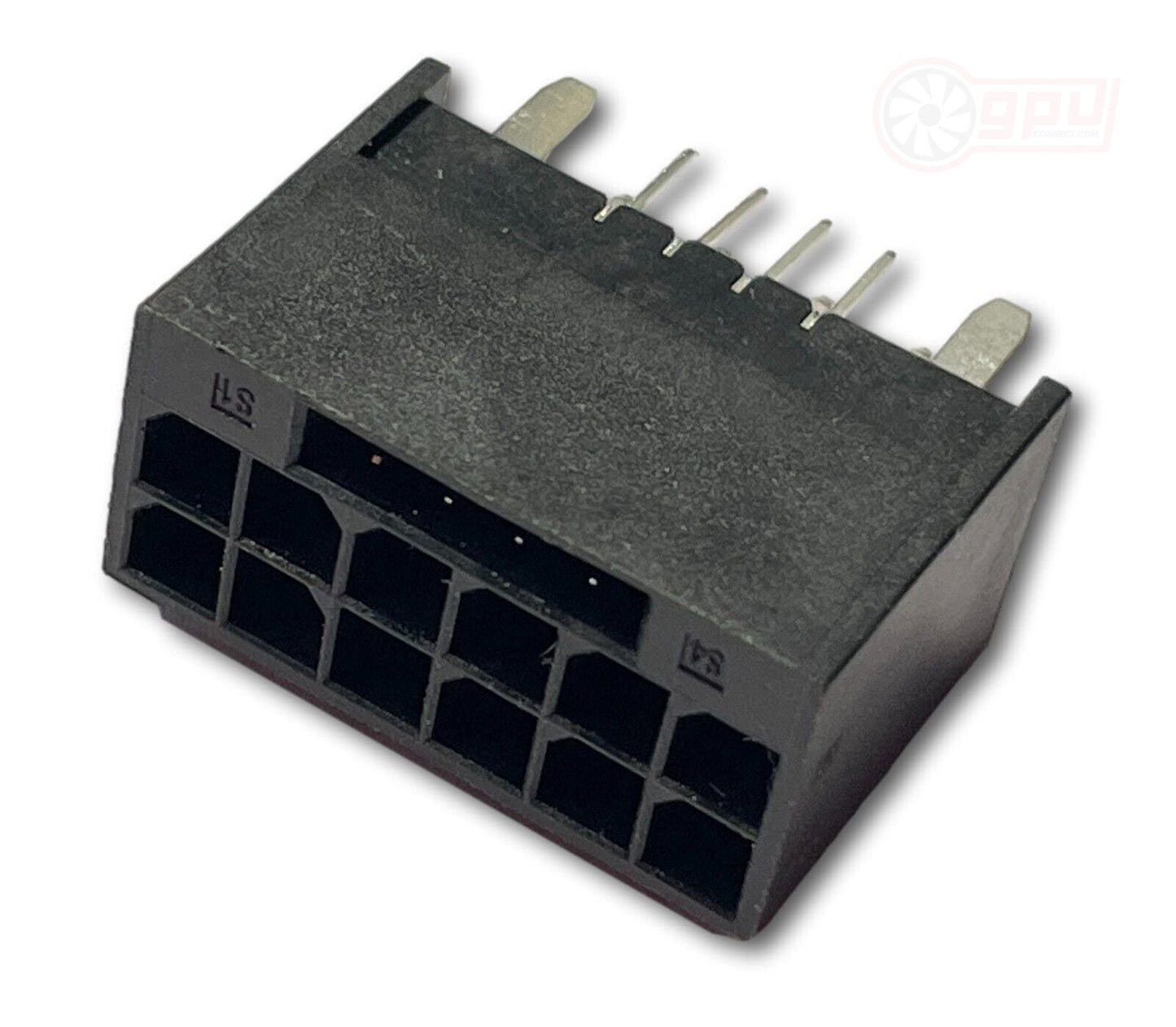 A black GPUCONNECT.COM connector with four pins on it.
