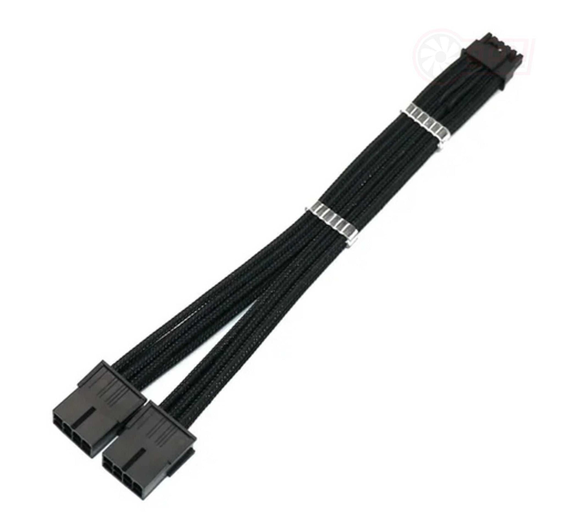 16Pin to 2x8Pin 12VHPWR PCIE 5.0 Power Adapter Cable Braided for RTX - GPUCONNECT.COM