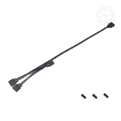ARGB Sync Splitter Cable - 5V 3Pin ARGB - 1 to 1/2/3/4/5 Fan LED Light Strip Extension Cable - GPUCONNECT.COM