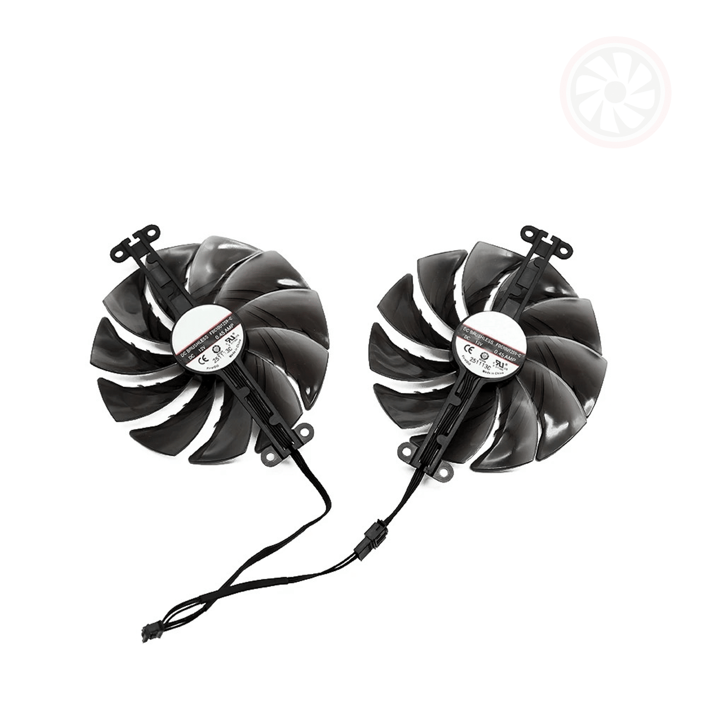 ASRock Radeon RX 9060 9060XT Challenger Replacement GPU Fan Set (OEM) - GPUCONNECT.COM
