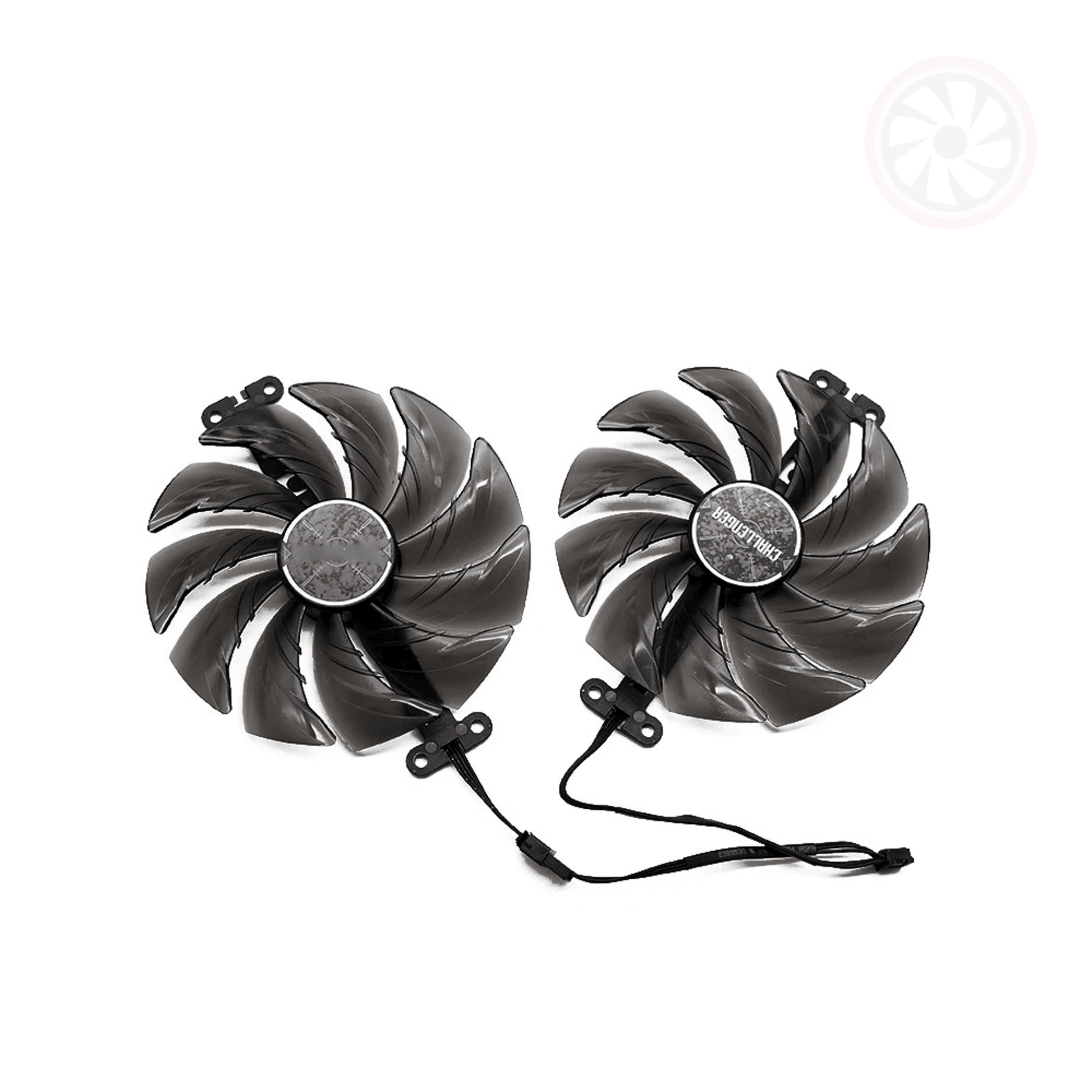 ASRock Radeon RX 9060 9060XT Challenger Replacement GPU Fan Set (OEM) - GPUCONNECT.COM