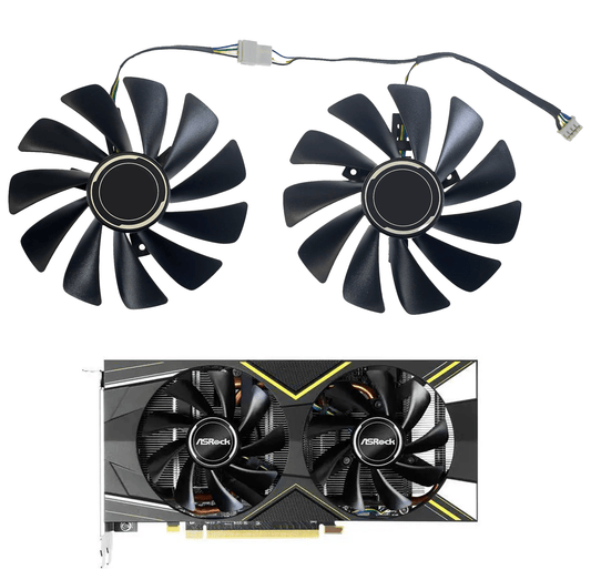ASRock RX 5700 XT Challenger Replacement GPU Fans (OEM) - GPUCONNECT.COM