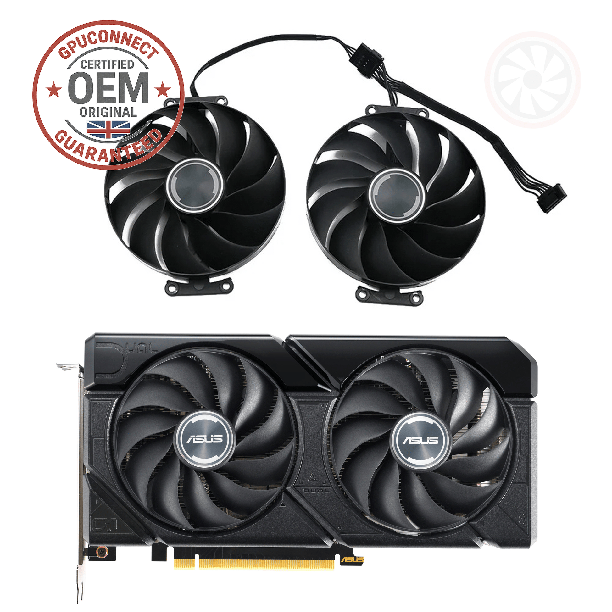 ASUS GeForce RTX 4070 4060 Ti DUAL EVO Replacement GPU Fan - GPUCONNECT.COM