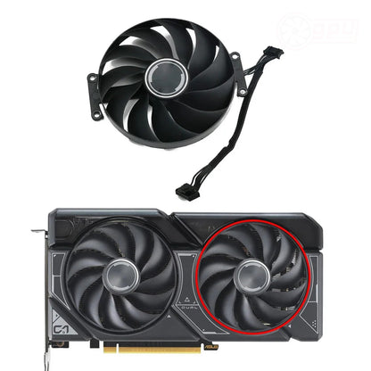 ASUS GeForce RTX 4070 4060Ti DUAL Replacement GPU Fan - GPUCONNECT.COM