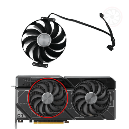 Asus GeForce RTX 4070 4070Ti SUPER DUAL OC Replacement GPU Fans (Genuine) - GPUCONNECT.COM