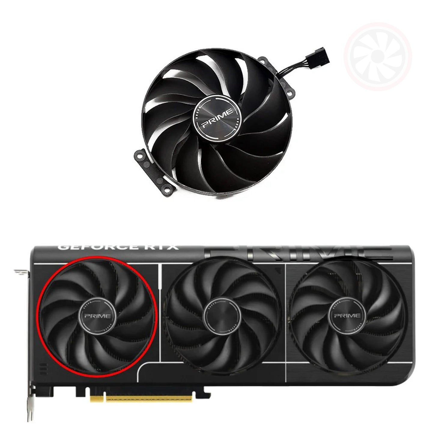 ASUS Prime RTX 5060Ti 5070 5070Ti GPU Fan Set - GPUCONNECT.COM