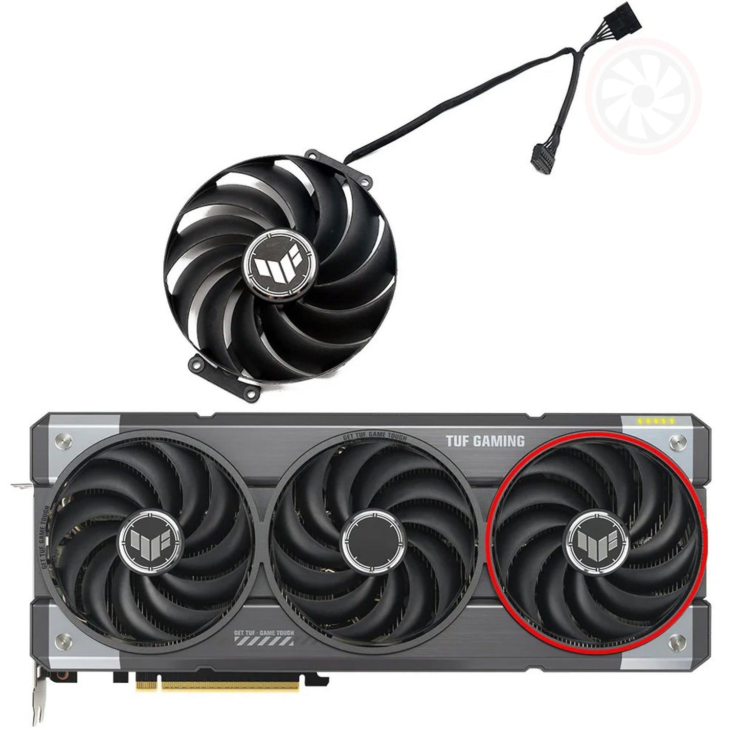 ASUS TUF GeForce RTX 5070 5070Ti GPU Fan Set - GPUCONNECT.COM