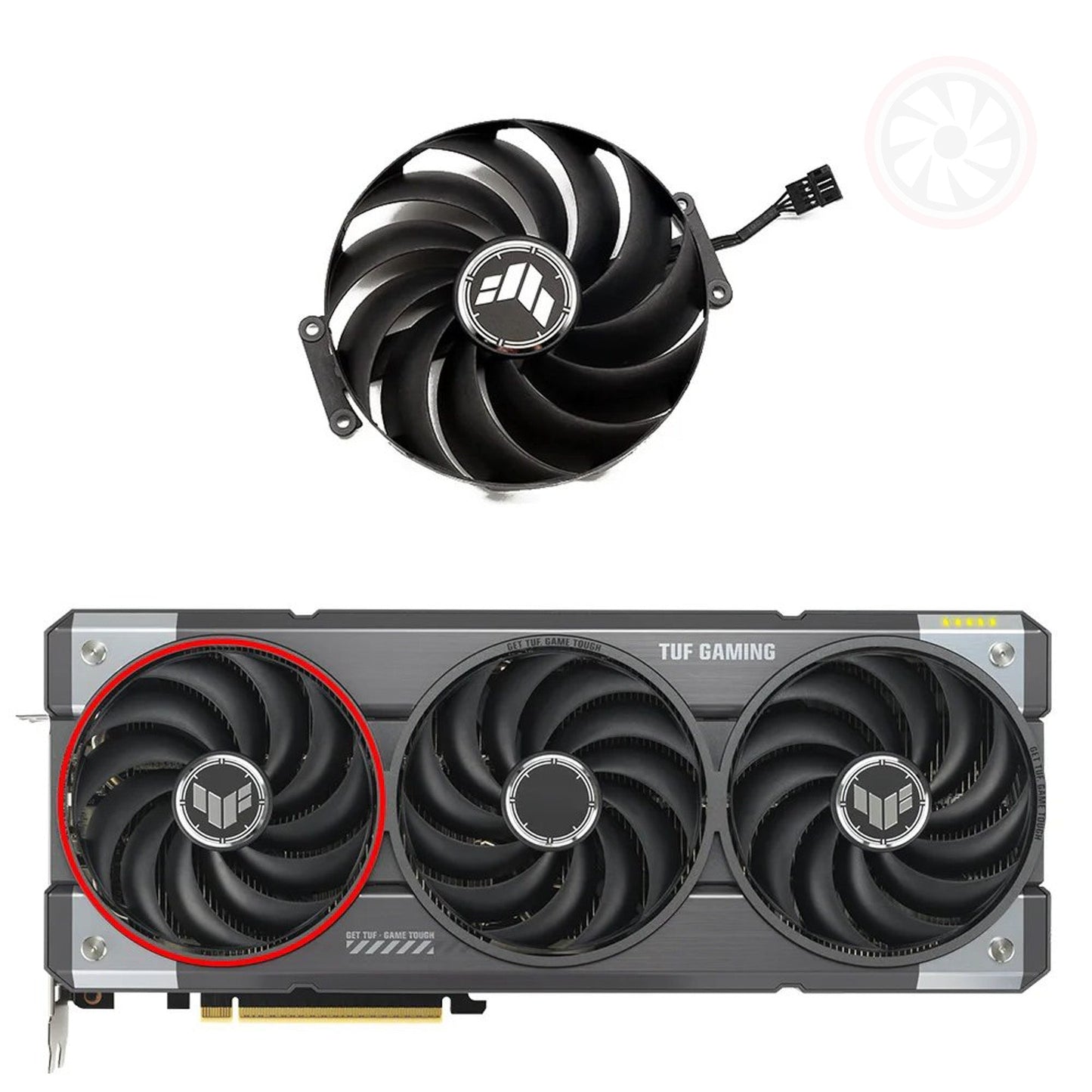 ASUS TUF GeForce RTX 5070 5070Ti GPU Fan Set - GPUCONNECT.COM