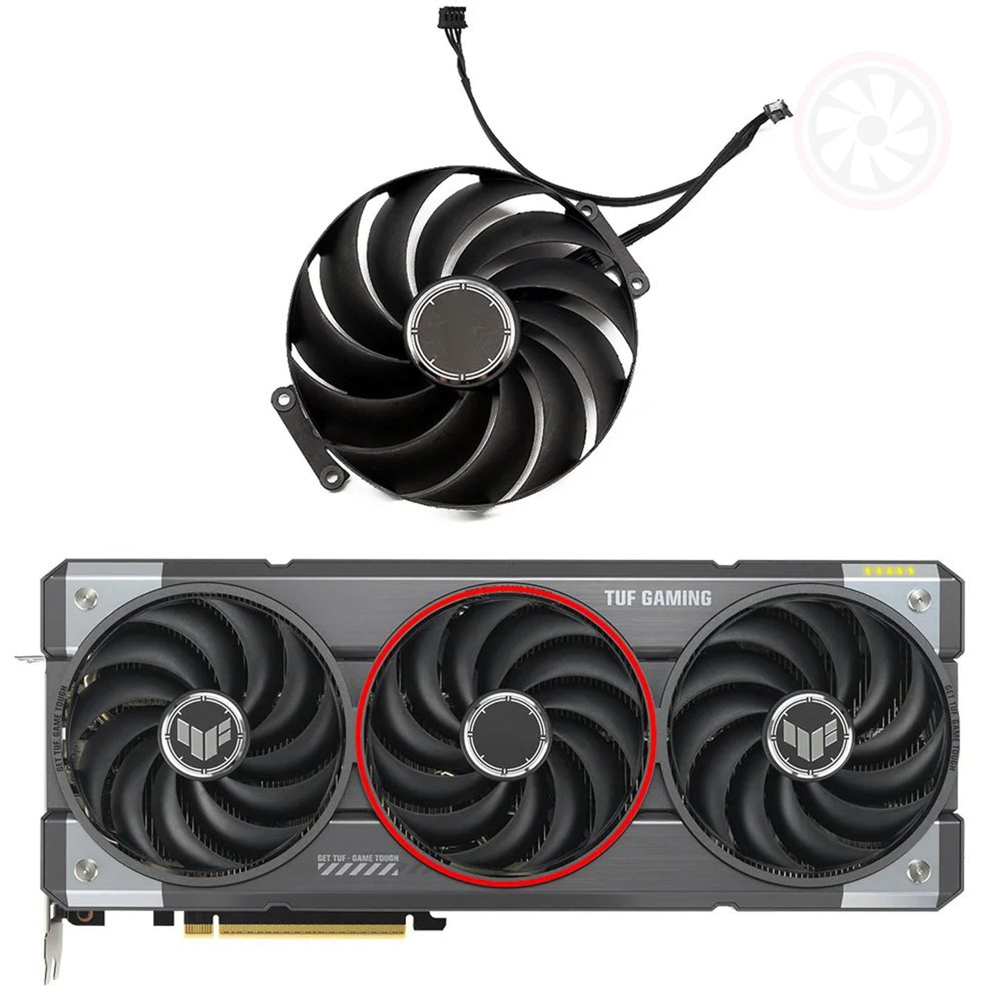 ASUS TUF GeForce RTX 5070 5070Ti GPU Fan Set - GPUCONNECT.COM