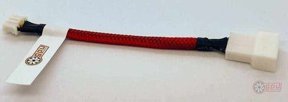 Universal Deshroud Adapter GPU Mini 4-Pin to dual 4-Pin PWM fan cable in red sleeve for GPU fan connection