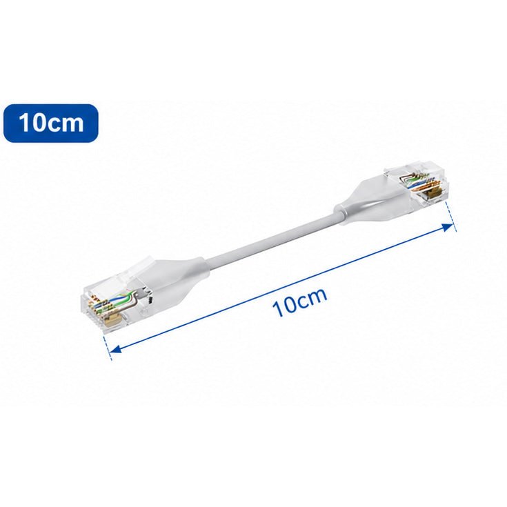COMNEN CAT 6A Ethernet Lighting Transparent Flexible Patch Cable 10Gbps (24 Pack) - GPUCONNECT.COM