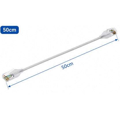COMNEN CAT 6A Ethernet Lighting Transparent Flexible Patch Cable 10Gbps (24 Pack) - GPUCONNECT.COM