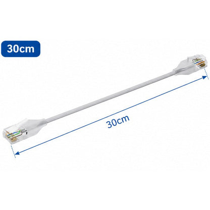 COMNEN CAT 6A Ethernet Lighting Transparent Flexible Patch Cable 10Gbps (24 Pack) - GPUCONNECT.COM