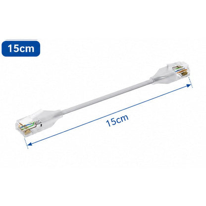 COMNEN CAT 6A Ethernet Lighting Transparent Flexible Patch Cable 10Gbps (24 Pack) - GPUCONNECT.COM