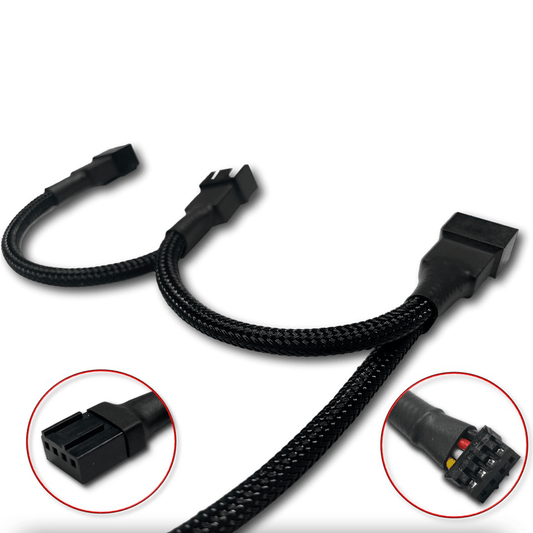 Daisy Chain 4-Pin Splitter Cable for GPU / CPU / Radiator (2/3 Way) - GPUCONNECT.COM