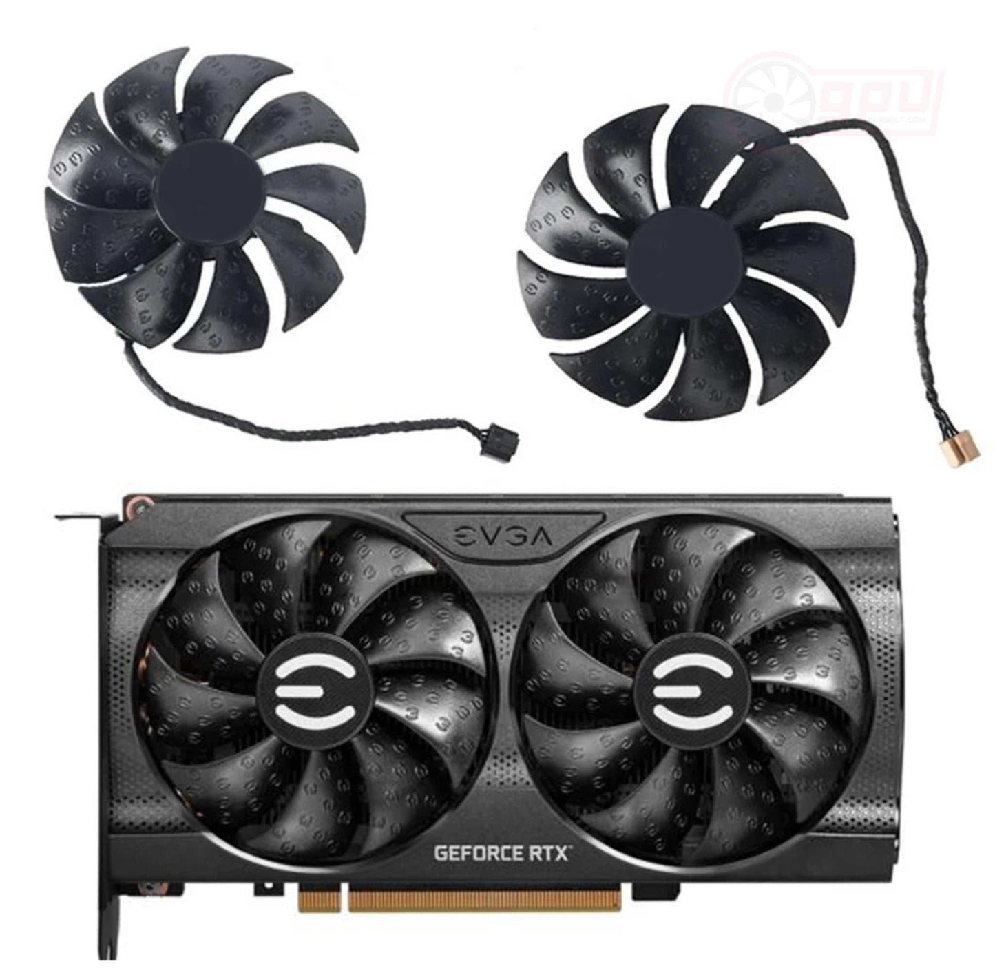 EVGA RTX 3050 3060 Ti XC GAMING BLACK Replacement Fans (15mm) - GPUCONNECT.COM