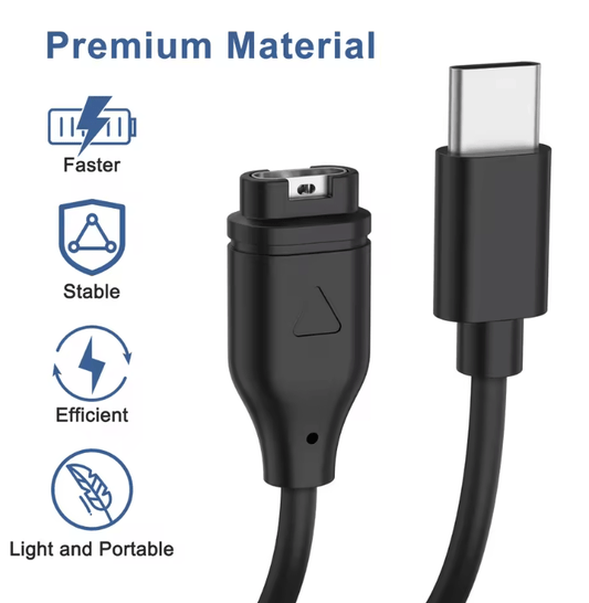 Garmin Fenix Vivoactive Forerunner - USB - C Charging Cable - GPUCONNECT.COM