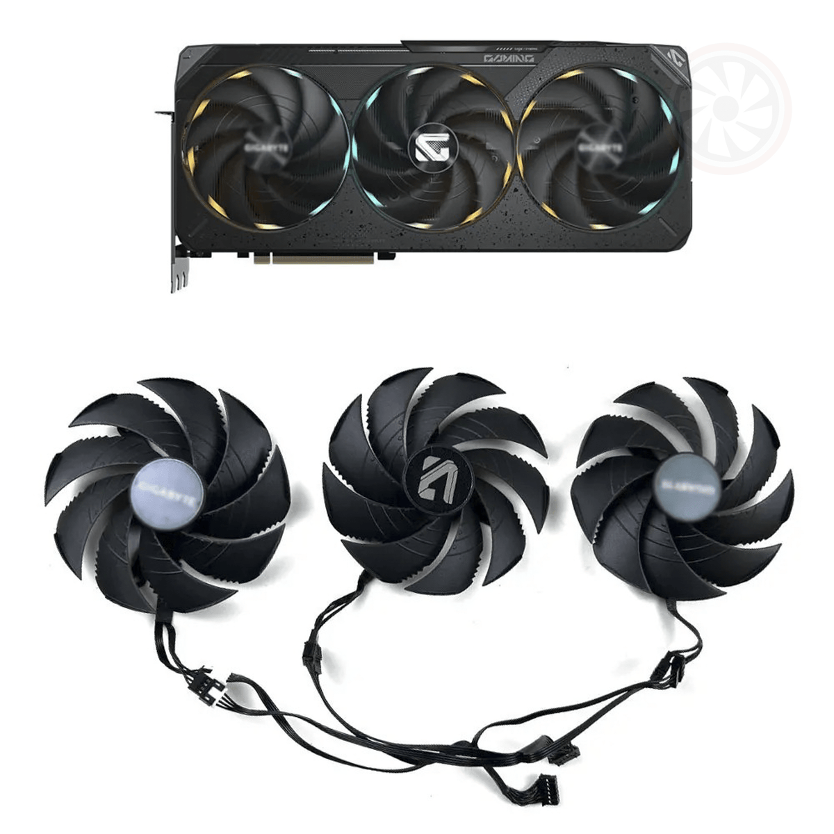 GIGABYTE GeForce RTX RTX 5070 5080 5090 Gaming OC GPU Fan Replacement Set (OEM) - GPUCONNECT.COM