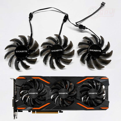 GIGABYTE GTX 1070 1080 Ti OC GAMING WINDFORCE BLACK - GPU Cooling Fan Set 76mm - GPUCONNECT.COM