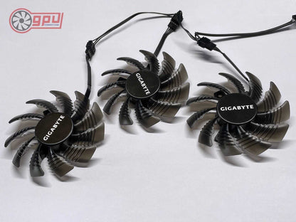 Gigabyte GTX 960 970 980Ti Black GPU Fan Replacement - Cooling Fan Set 75mm - GPUCONNECT.COM