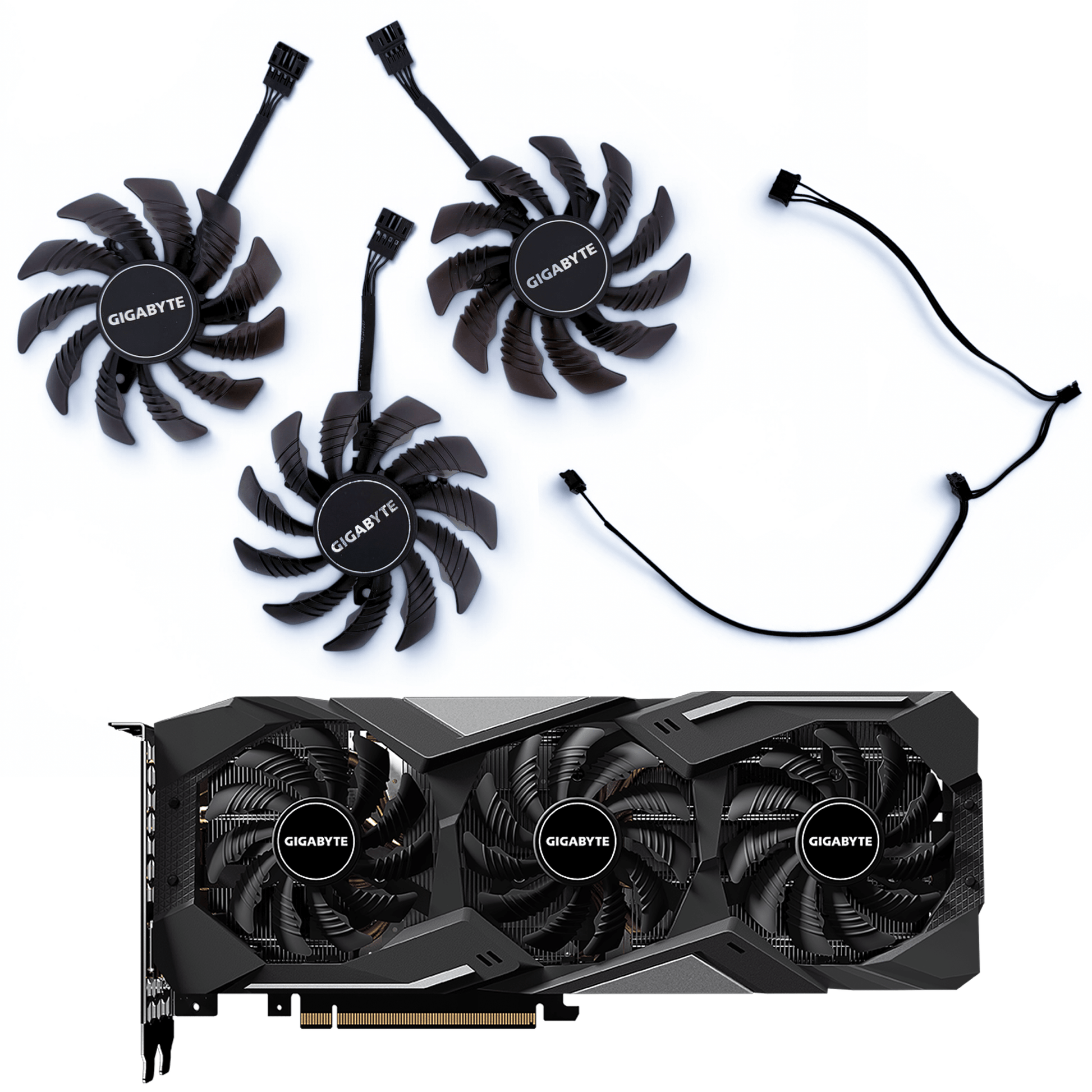 Gigabyte RX 5500 5600 5700 XT - Replacement GPU Fan Set (OEM) - GPUCONNECT.COM