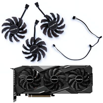 Gigabyte RX 5500 5600 5700 XT - Replacement GPU Fan Set (OEM) - GPUCONNECT.COM