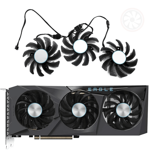 Gigabyte RX 6600XT 6700 6700XT RTX 3070 EAGLE GPU Fan Replacement Set - GPUCONNECT.COM