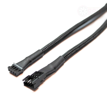 GPU Graphics Card Fan Extension Cable Braided Black 10/15cm - GPUCONNECT.COM