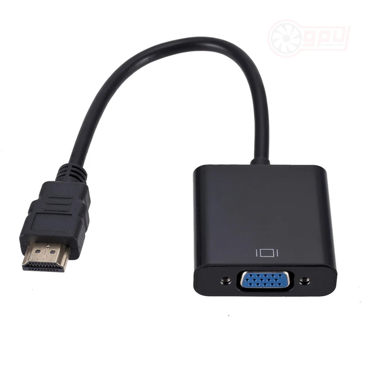 HDMI to VGA Adapter Cable V2 with Audio and Power Port - GPUCONNECT.COM