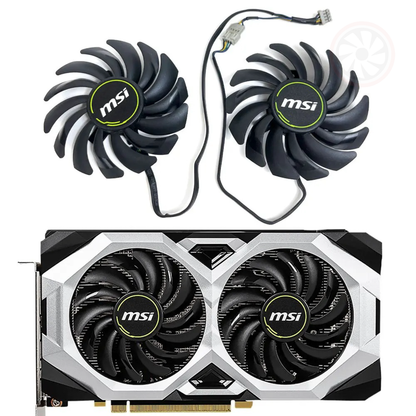 MSI GTX 1660 1660S 1660Ti 2060 VENTUS GP replacement graphics card cooling fan with joined fan header outputs.
