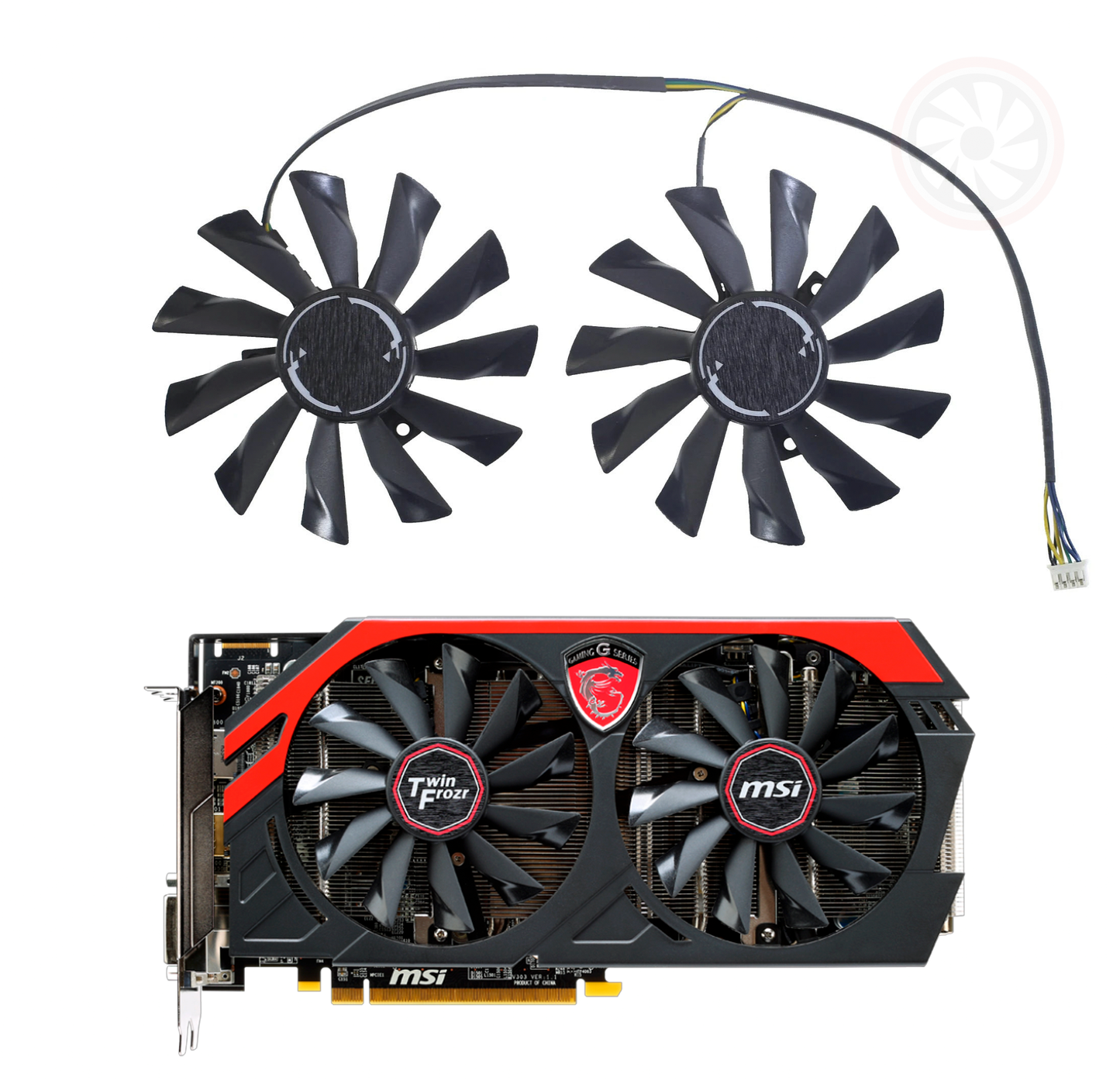 MSI GTX 780Ti 780 760 750Ti R9 290X 290 280X 280 270X Gaming Replacement GPU Fan Set