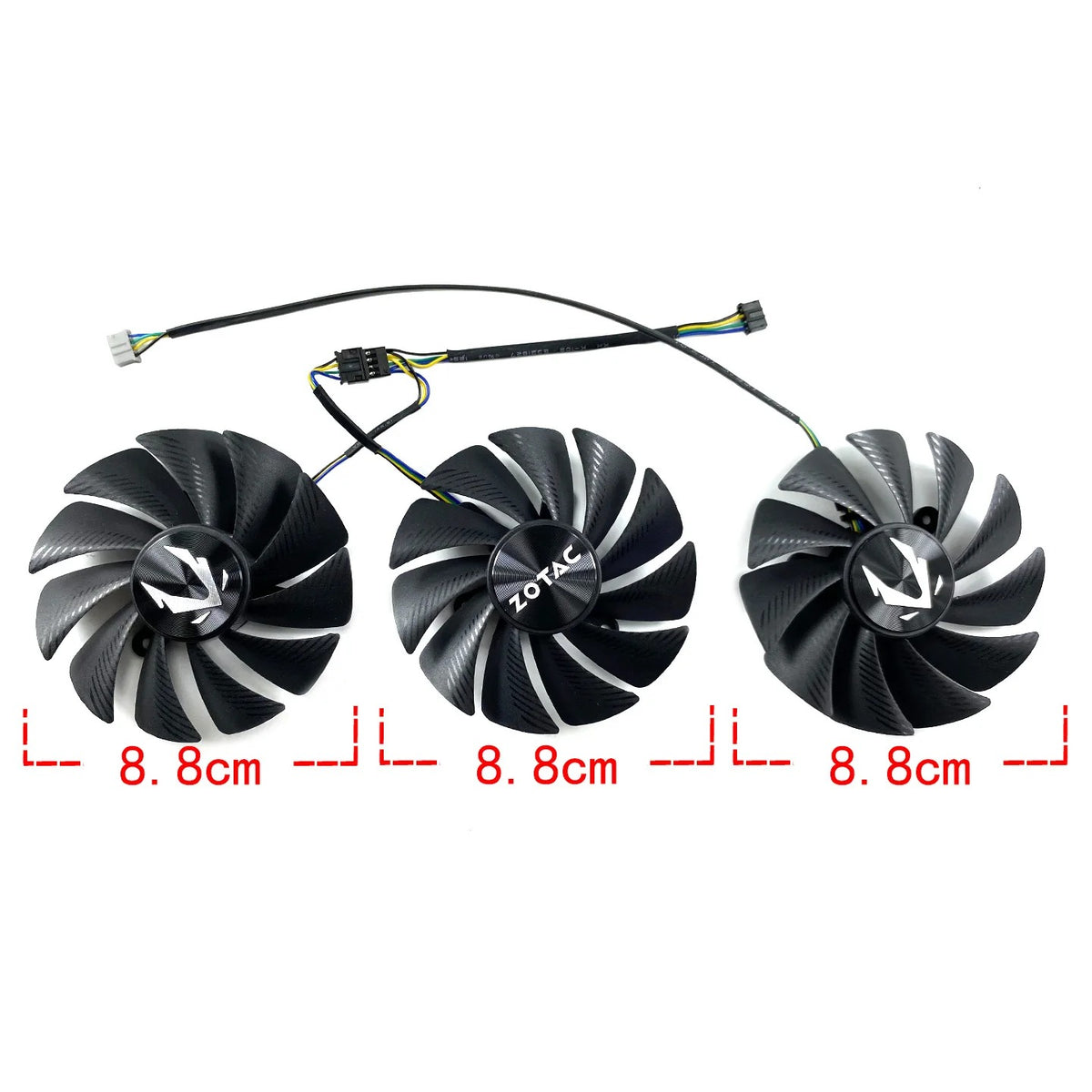 ZOTAC GAMING GeForce RTX 4070 4070Ti 4080 SUPER Trinity OC GPU Fan Set